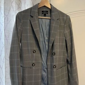 Checkered Light Gray Blazer